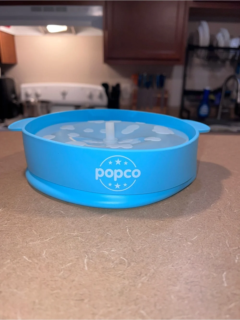 Popco Silicone Popcorn Maker - Microwave Popcorn Popper with Handles - Collapses